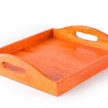 AC010 - CURVED TRAY IN OSTRICH CURVED TRAY IN OSTRICH